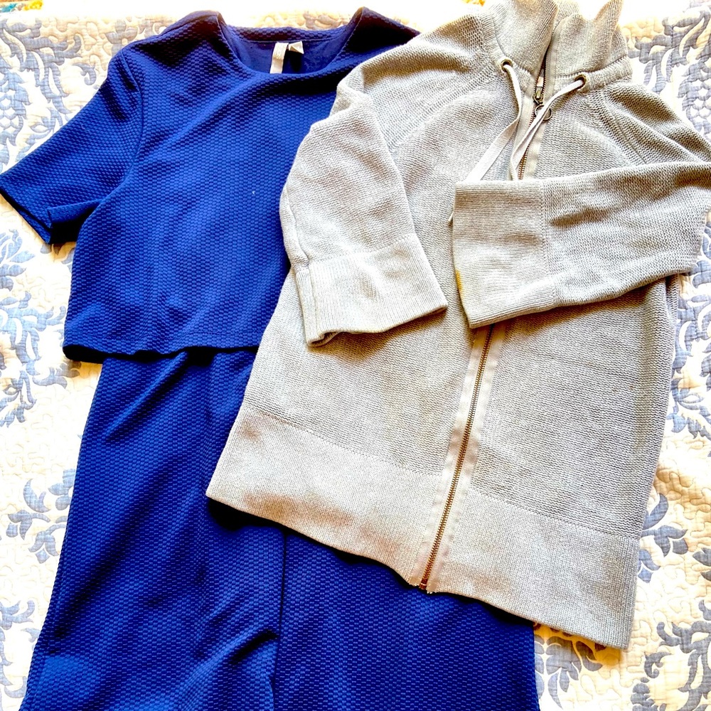 ASOS Maternity/Nursing dress and Old Navy sweater
